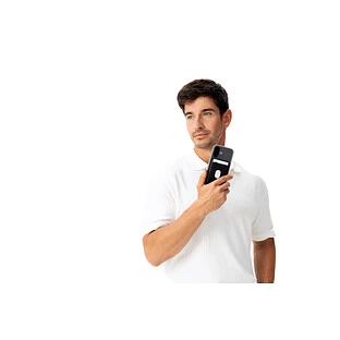 Магнитный кардхолдер uBear Split, эко-кожа, черный