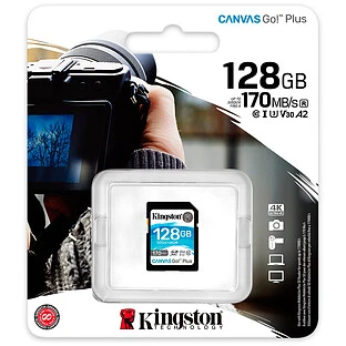 Карта памяти KINGSTON 128GB Canvas Go! Plus SD