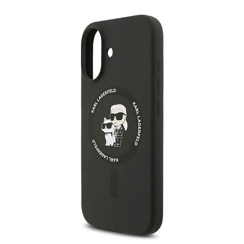 Чехол KARL LAGERFELD для iPhone 17 Liquid Silicone NFT Karl & Choupette Hard Black (MagSafe)