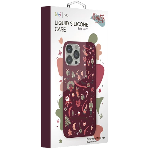 Чехол защитный VLP Art Collection для iPhone 13 ProMax  Winter  марсала