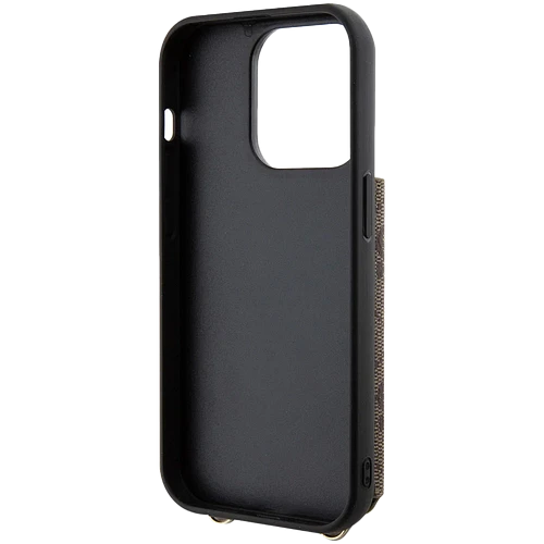 Guess для iPhone 14 Pro чехол Crossbody cardslots magnetic 4G Hard Brown