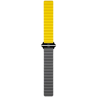Ремешок uBear Mode для Apple Watch S/M (38, 40, 41 мм), силиконовый, серый/желтый