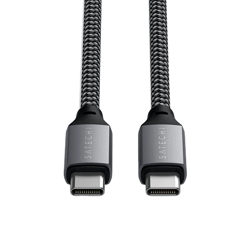 Кабель Satechi USB-C to USB-C 100W Charging Cable, Space Gray, 2м