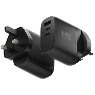 FAST-PD67-BLK-2CA NATIVE UNION FAST GAN CHARGER PD 67W, сетевое зарядное устройство (2xUSB-C+1хUSB-A