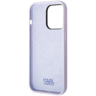 Lagerfeld для iPhone 14 Pro чехол Liquid silicone NFT Karl Ikonik Hard Purple