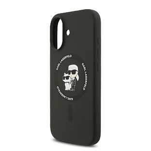 Чехол KARL LAGERFELD для iPhone 17 Liquid Silicone NFT Karl & Choupette Hard Black (MagSafe)