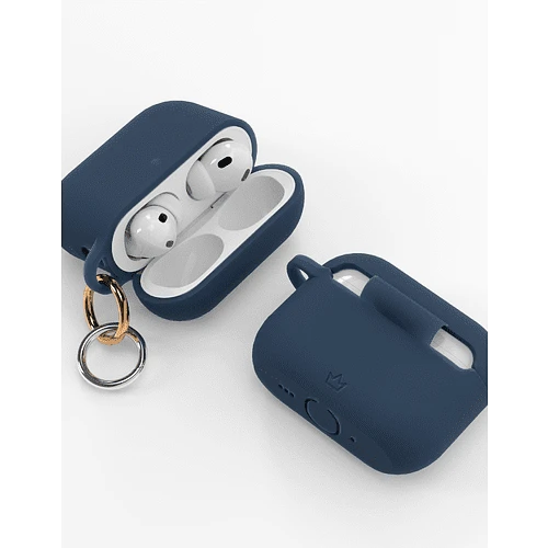 Чехол силиконовый VLP Charm Case для AirPods Pro 3, темно-синий