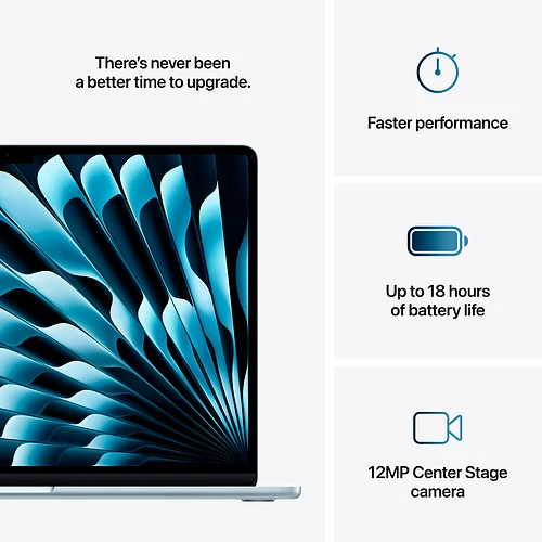 MacBook Air 15.3" M4 (10C CPU/10C GPU), 16GB, 512GB, Небесно-голубой