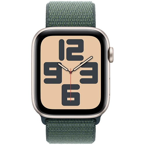 Apple Watch SE 2 (2024) GPS 44mm Starlight Aluminium Case with Lake Green Sport Loop