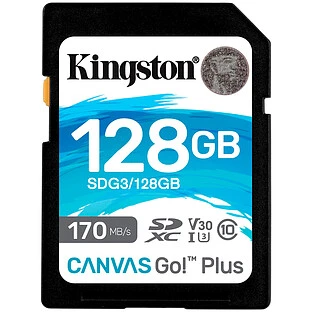 Карта памяти KINGSTON 128GB Canvas Go! Plus SD