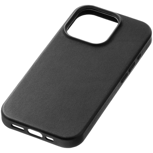 Чехол защитный uBear Capital Case для iPhone 16 Pro, натуральная кожа, MagSafe совместимый, черный