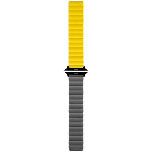 Ремешок uBear Mode для Apple Watch S/M (38, 40, 41 мм), силиконовый, серый/желтый