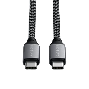 Кабель Satechi USB-C to USB-C 100W Charging Cable, Space Gray, 2м