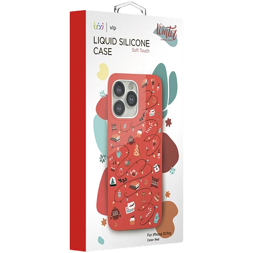 Чехол защитный ''vlp'' Art Collection для iPhone 13 Pro  Winter  красный